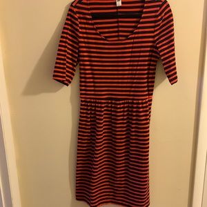 Blue and orange dress